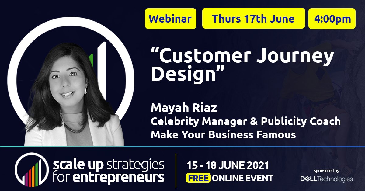 Join us LIVE at 4pm this afternoon, we're joined by <a href="/Mayah_Riaz/">Mayah Riaz</a> who's going to be giving her expert tips on Customer Journey Design.

Don't miss out! Sign up for free via this link 👇👇

crowdcast.io/e/june-scale-u…

#customerjourneydesign #customerjourney #digitalcustomerjourney