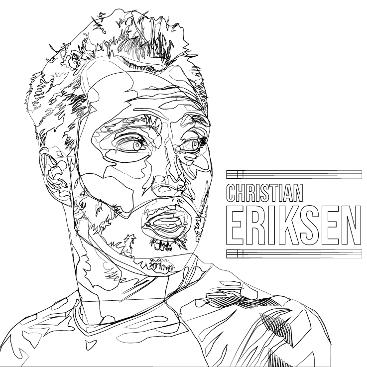 JornReuvers's tweet photo. Vanavond wordt er bij #DENBEL geapplaudisseerd voor Christian Eriksen. Mooi gebaar. Ik doe digitaal mee met een stukje digital art. #ChristianEriksen #CE8 #ce10 #EURO2020 https://t.co/KS3WF4NAxh