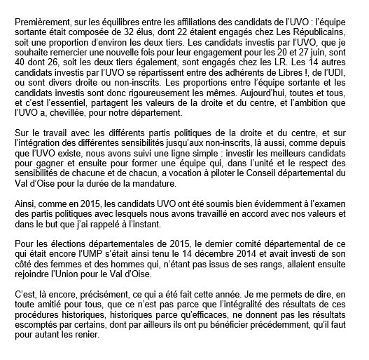 mc_cavecchi's tweet photo. Je voudrais faire une mise au point concernant ce que j’entends et lis ici et là concernant l’Union pour le Val d’Oise, ses choix, et ce qu’elle représente. ⤵️ https://t.co/Q8KTIpJj6q