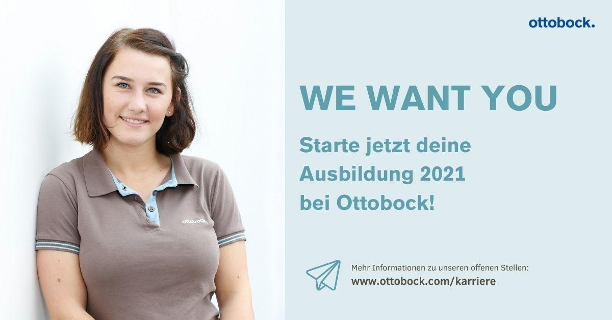 ottobockHQ_de's tweet photo. Für den Start im September 2021 haben wir noch offene Ausbildungs- und Duale Studienplätze! Du hast Lust, ein Teil unseres Teams zu werden? Dann freuen wir uns auf deine #Bewerbung unter https://t.co/5W3Ob2UPP1 #Ausbildung https://t.co/OnqW3XImZx