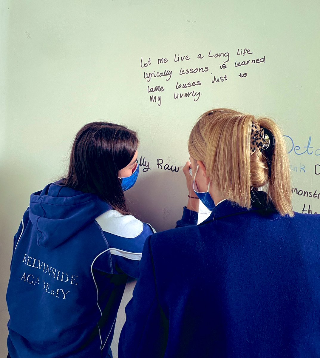 Senior 3 @KA_EnglishDept pupils practise recall techniques in the library by writing out from memory lyrics they’ve learned for a class project. Now can you say it faster? @blackalicious_ #learningthroughplay #collaboration #innovation #rapmusic