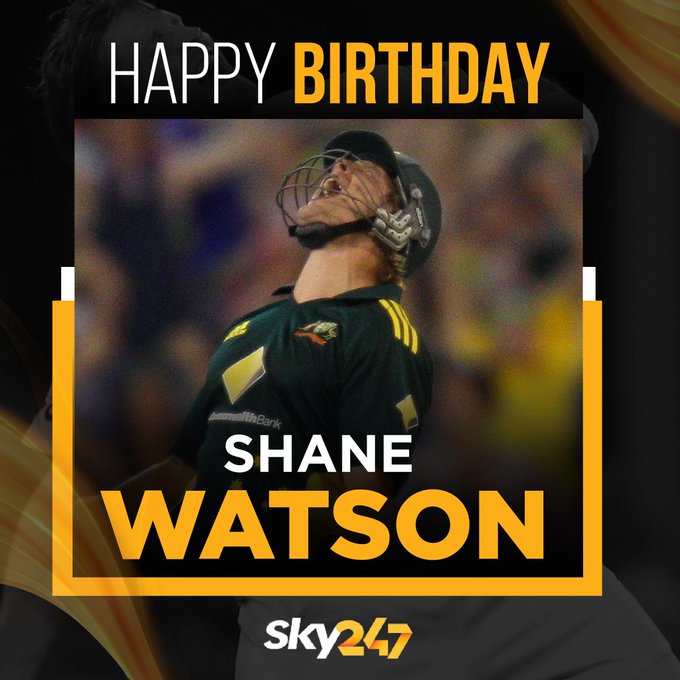 Wishing former Australian all-rounder Shane Watson a very happy birthday.    