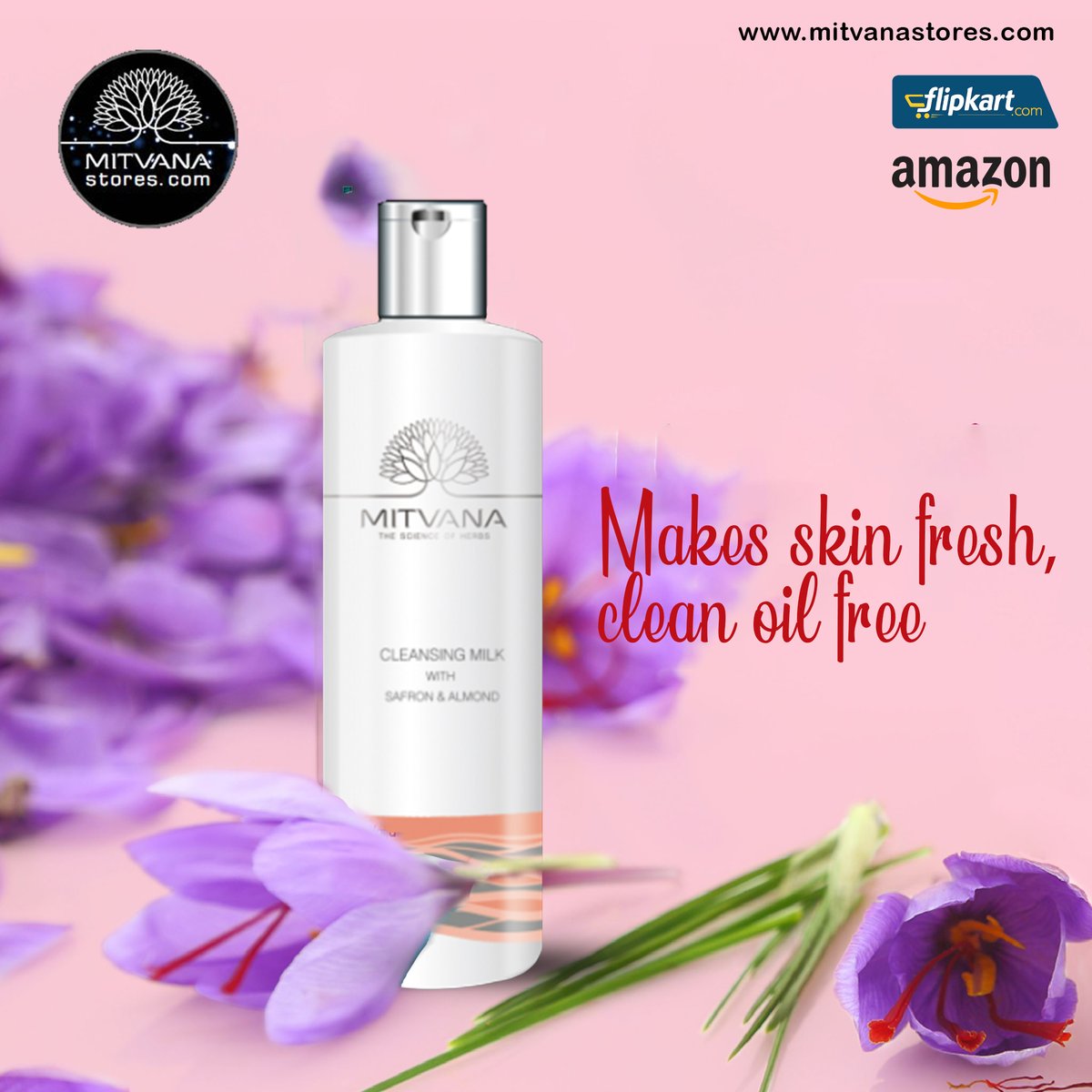 mitvanaglobal's tweet photo. Cleanse your face with Saffron and Almond!
Get Mitvana Herbal Cleansing milk made with richness Saffron and Almond.
Buy now: https://t.co/Q4nkCa9PBR
Also available @ #flipkart and #amazon
#Mitvana #CleansingMilkOnline #facecare #Skincare #skincareproductsonline https://t.co/olu0GEs8Nh