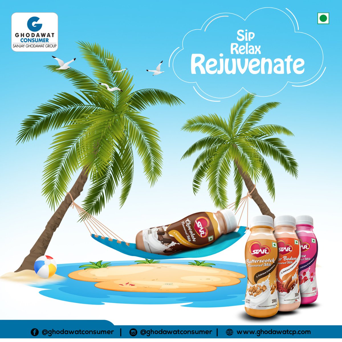 ghodawatconsumr's tweet photo. A cool, creamy, and refreshing product to quench your thirst.
#SanjayGhodawatGroup #GhodawatConsumer #SGGRising #StarFlavouredMilk #FlavouredMilk #Delicious #KesarBadam #Chocolate #Rose #Butterscotch https://t.co/uLiPYOaGcj