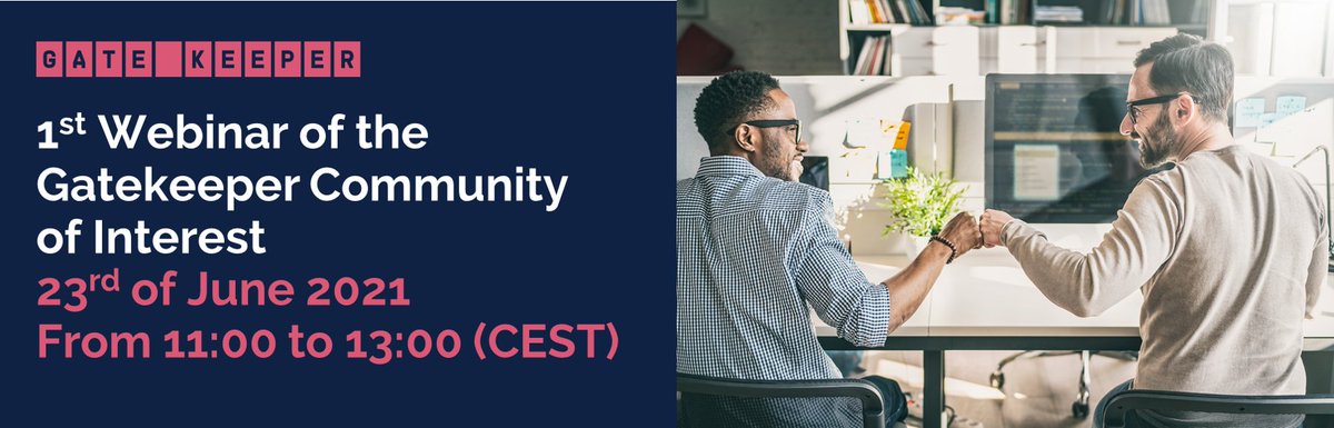 Webinar 23/06: Join us for the 1st event of the #GatekeeperEU Community of Interest, bringing together key European stakeholders interested in #healthcare &amp; #technology. Register now: bit.ly/CoIWebinar   #BigData #ArtificialIntelligence #IoT #pasykafcy