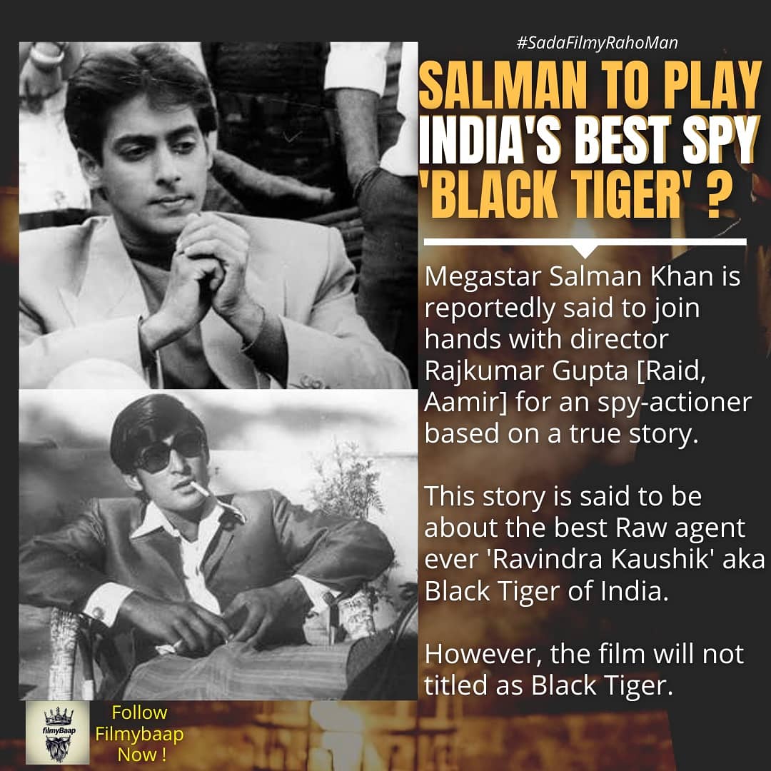 3 things why fans are excited for #SalmanKhan-#RajkumarGupta film:- 

• Powerful Original Storyline
• Aced Director (Known for realistic & impactful cinema) 
• Salman Khan

The story of #RavindraKaushik (#BlackTiger) has potential to give #Salman his career's best performance.