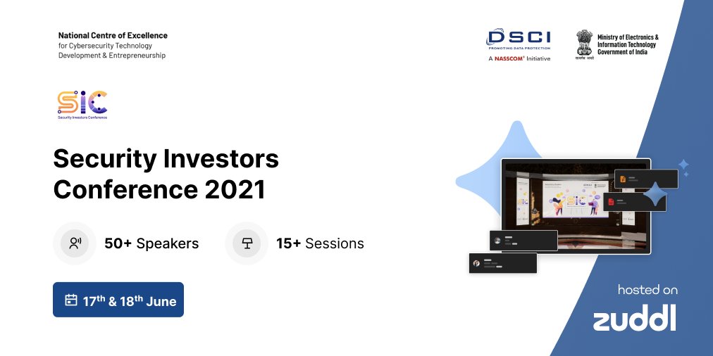 WeareZuddl's tweet photo. Explore the industry best practices & strategies from global leaders to understand the future of the #cybersecurity market in India #SIC2 |
Register now: https://t.co/Je9fn5hwtR
Know more: https://t.co/ctxWjxZzeh
@CoeNational @DSCI_Connect https://t.co/0NENfduVa1