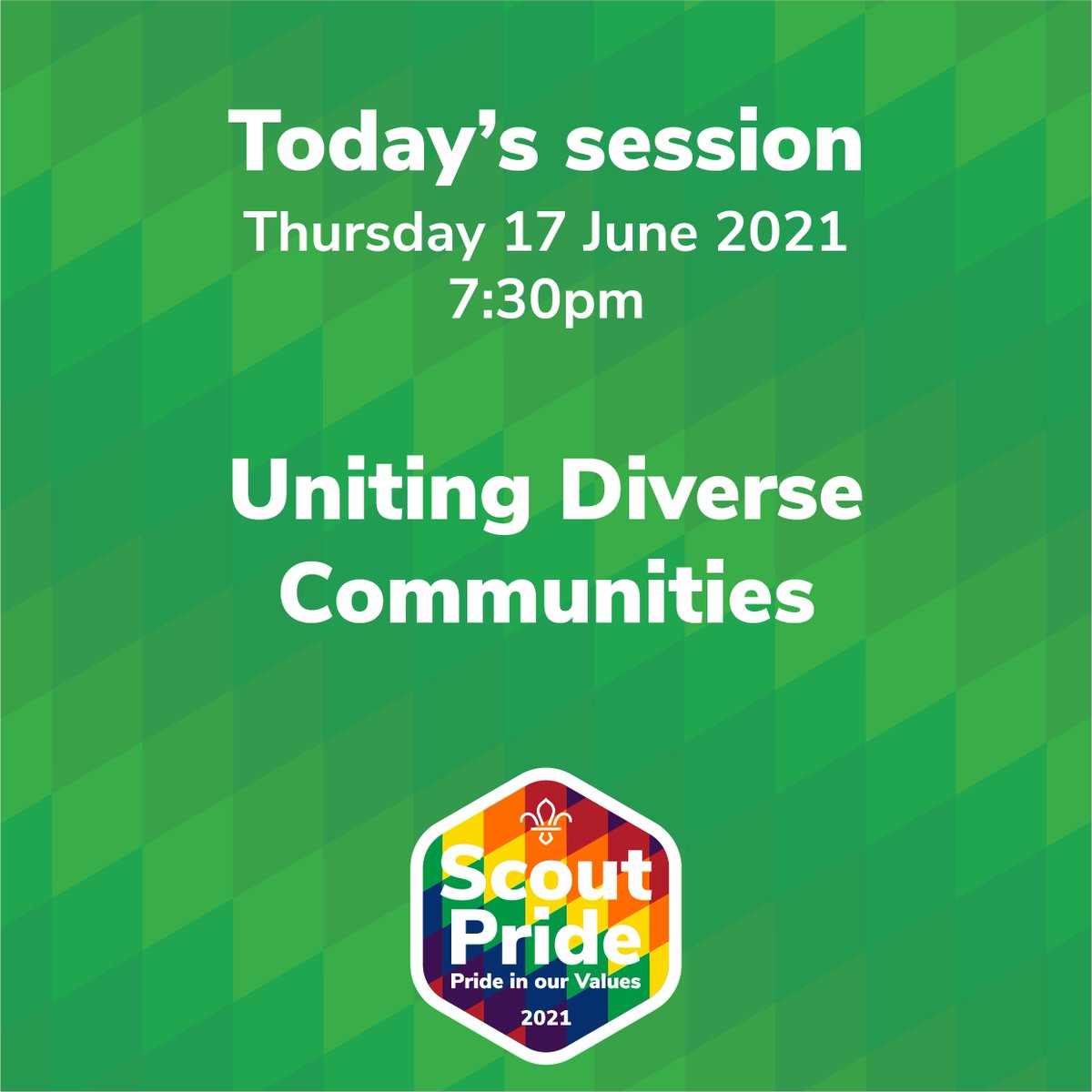 There's still time to sign up for our #ScoutPride event tonight!

We will be joined by some very special guests from @niscouts &amp; <a href="/ScoutingIreland/">Scouting Ireland</a> to talk about 'Uniting Diverse Communities'. 

Sign up here: scouts.org.uk/events/2021/pr…

#Pride #Pride2021 #PrideMonth <a href="/scouts/">Scouts</a>