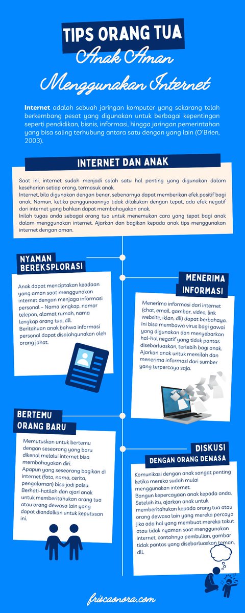 friscaonora's tweet photo. #DearParents,
Saya bagikan tips mengajarkan anak menggunakan internet dengan aman.
The Internet can be your child's friend when it is used properly ^^ #parenting #parentips https://t.co/K7Au7Nf9z4