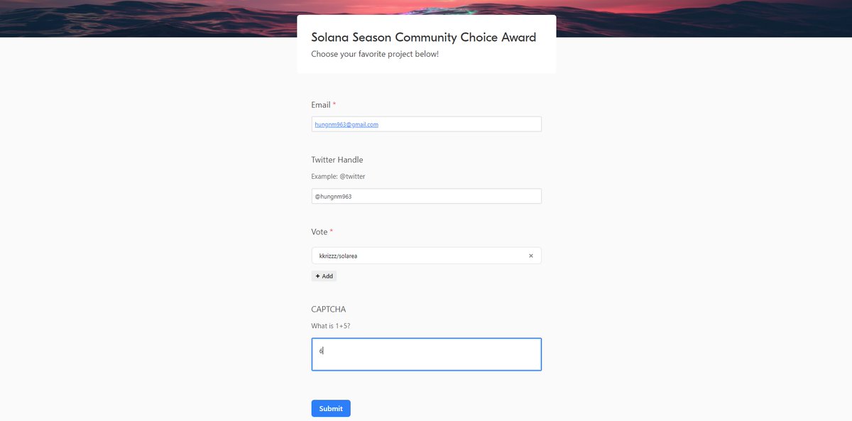 Vote now
#SOLANA #solarenetwork #Airdrop #Solanasummer