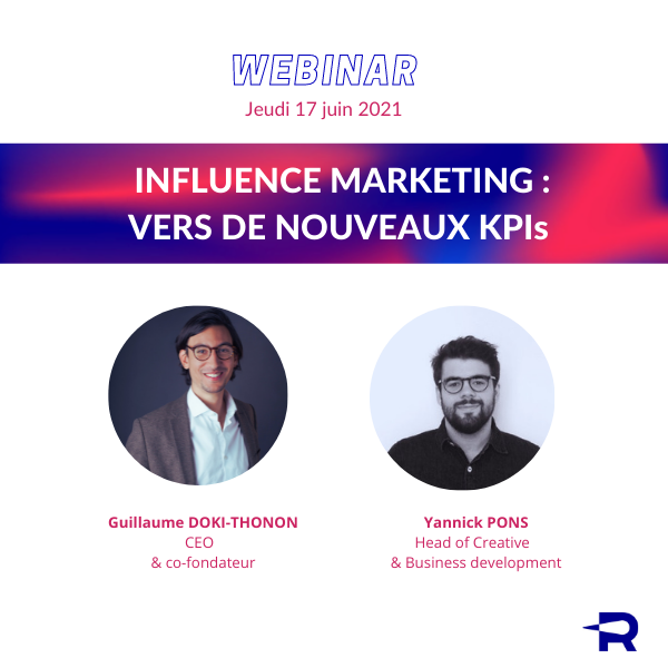 Le webinar “vers de nouveaux #KPIs en #InfluenceMarketing” démarre dans 5 minutes.
<a href="/guillaumedt/">Guillaume DOKI-THONON</a>, CEO &amp; co-fondateur, et Yannick Pons, Head of Creative and Business Development vous livreront leurs constats et les nouveaux indicateurs à observer de près!
#WebinarReech