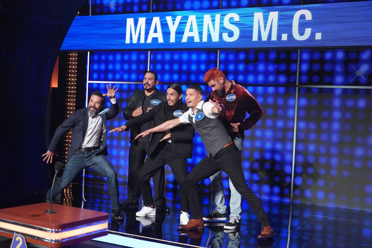 FamilyFeudABC's tweet photo. 🙌 Catch Team @OneRepublic showdown against Team @MayansFX in the second half of Sunday's #CelebrityFamilyFeud. https://t.co/g0kcUCeUBf
