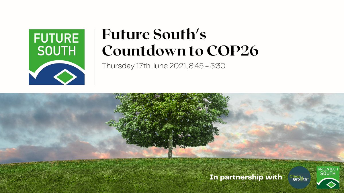 Join us from 8:45am today 17/06/2021 for Future South's Countdown to COP26!

Find out more about our this exciting event, fantastic speakers and how to access the event: live.remo.co/e/future-south…
