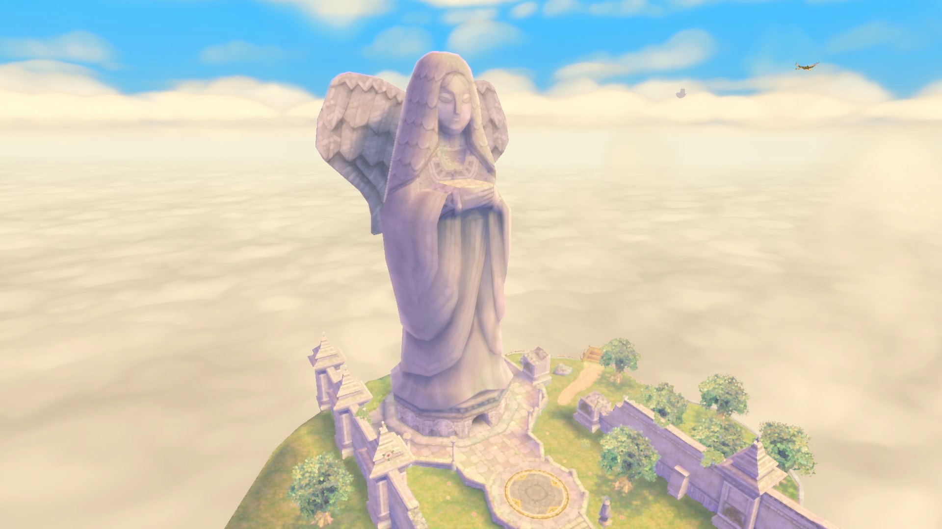 O Xrhsths ゼルダの伝説 Sto Twitter 女神像 天空に浮かぶ島 スカイロフト には 大きな女神像が立っています 島のどこからでも見えるランドマークなので スカイロフトで自分の居場所が分からなくなったときは 女神像を探してみると良いですよ