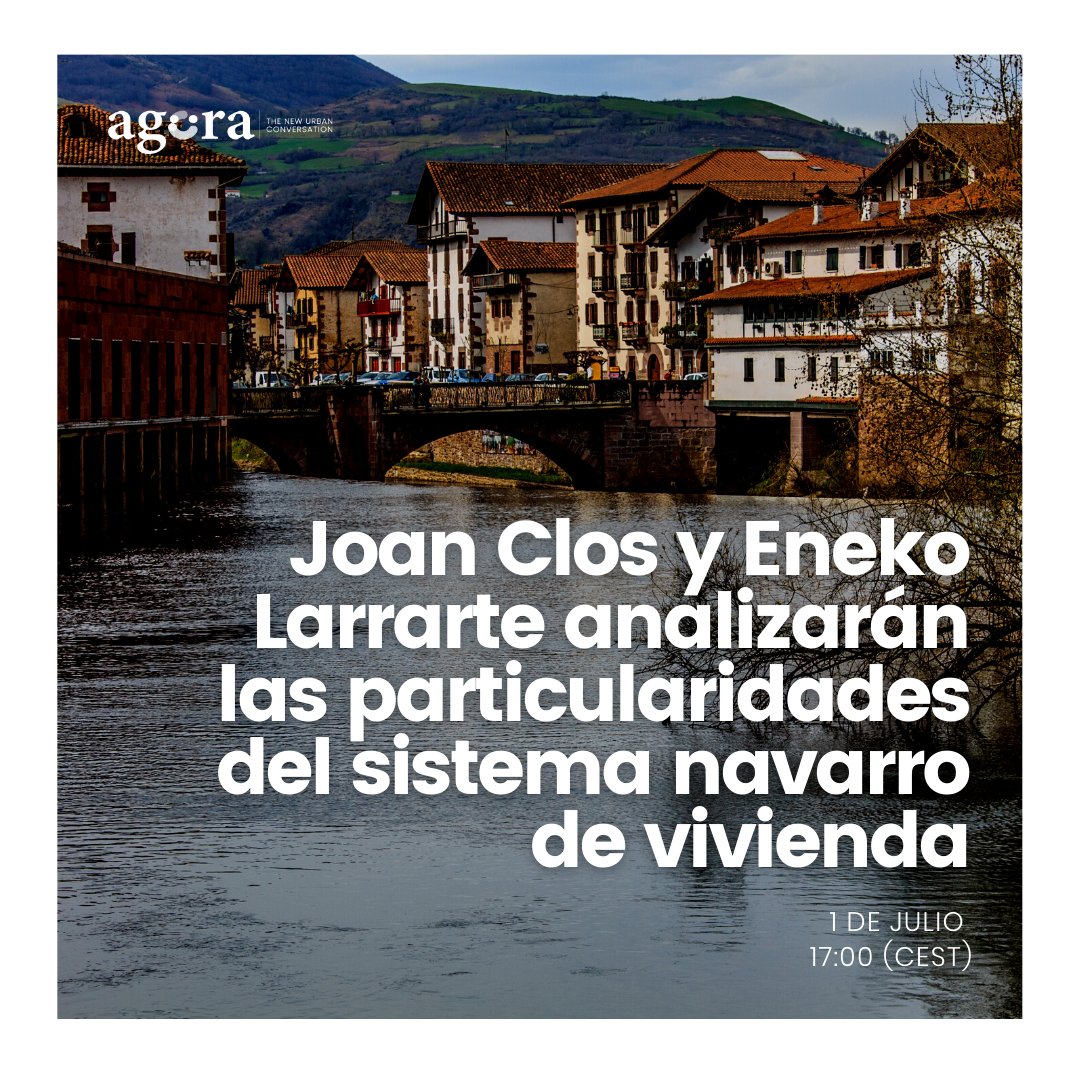 Joan Clos y Eneko Larrarte, presentan el webinar de julio: El modelo de vivienda navarro. 

Apúntate y asiste de forma gratuita a nuestro webinar: bit.ly/3grwH88

<a href="/Joanclos/">Joan Clos</a> 

#thenewurbanconversatuon #webinar #navarra #urbanismo #vivienda #sostenibilidad
