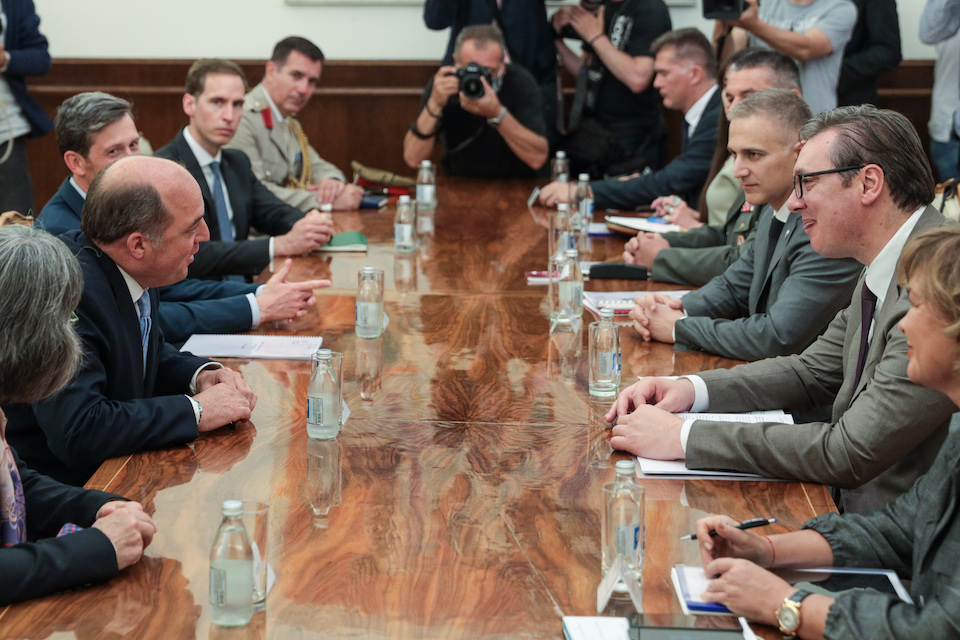 Defence Secretary Ben Wallace meets with Serbian President Aleksandar Vučić alongside respective delegations