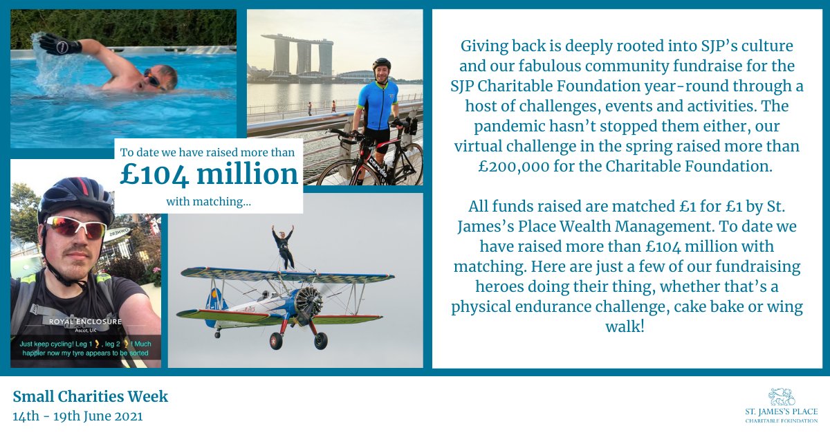 Giving back is deeply rooted into SJP’s culture and our fabulous community fundraise for the Charitable Foundation year-round through a host of challenges and events.

Here are just a few of our fundraising heroes doing their thing.

#FoundationTakeover #SmallCharitiesWeek