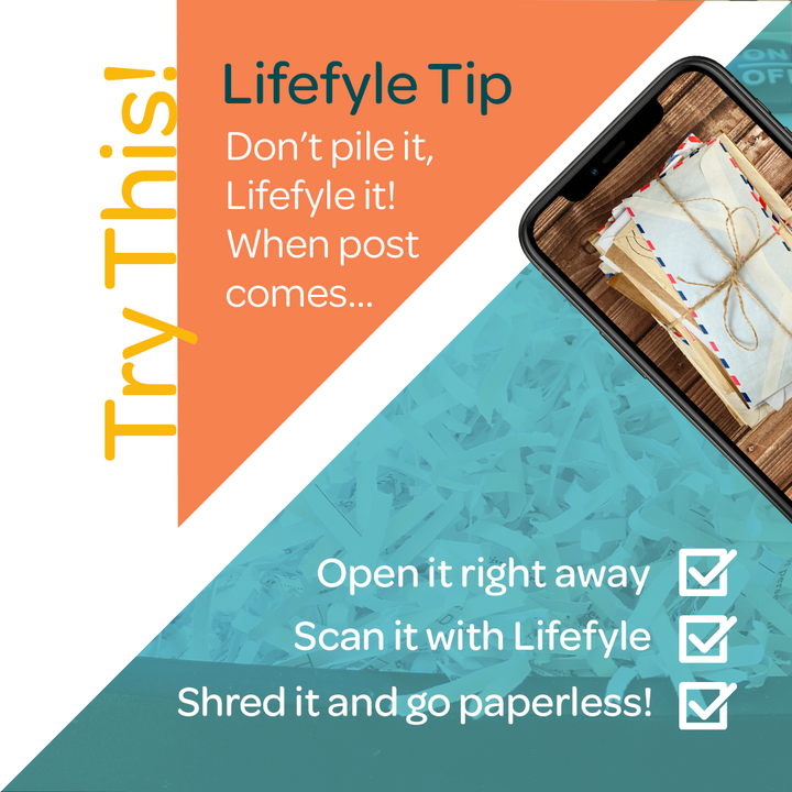 LifefyleLtd's tweet photo. Don't pile it, Lifefyle it! When post comes, open it right away, scan it quickly with Lifefyle, and then securely shred it to go 100% paperless!
β
β#paperless #productivityinbusiness #productiveweek #declutteredhome #decluttered #adminday #paperfree #declutteryourspace #lifead https://t.co/Ew4oVj2Mjm