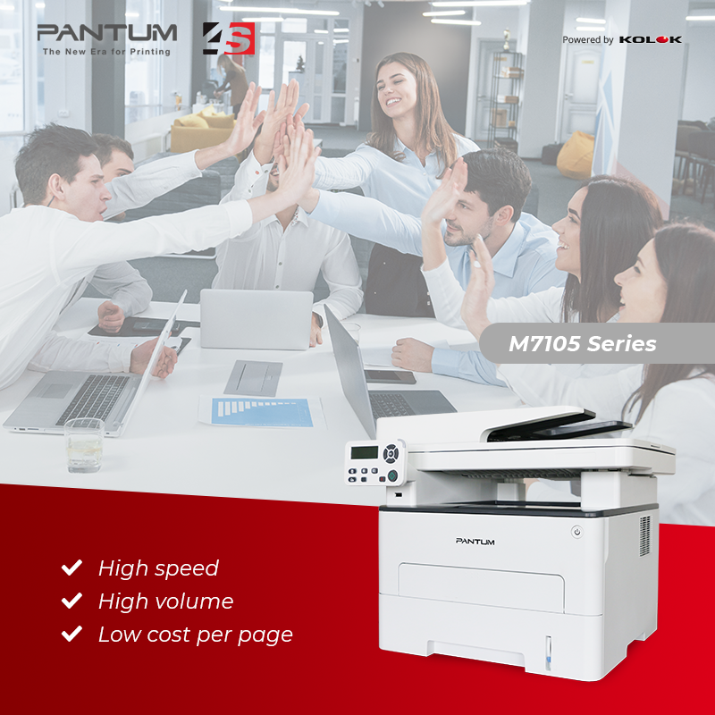Pantum_SA's tweet photo. Today we highlight the brand new innovative 3-in-1 large capacity printer for #business, the M7105DN!
✅Print 33/35ppm
✅Recommended monthly volume: 1000-10000 pages
✅Low cost per page
✅Auto duplex printing
✅One-step driver installation
#office #professional https://t.co/ZNmBHTgROQ