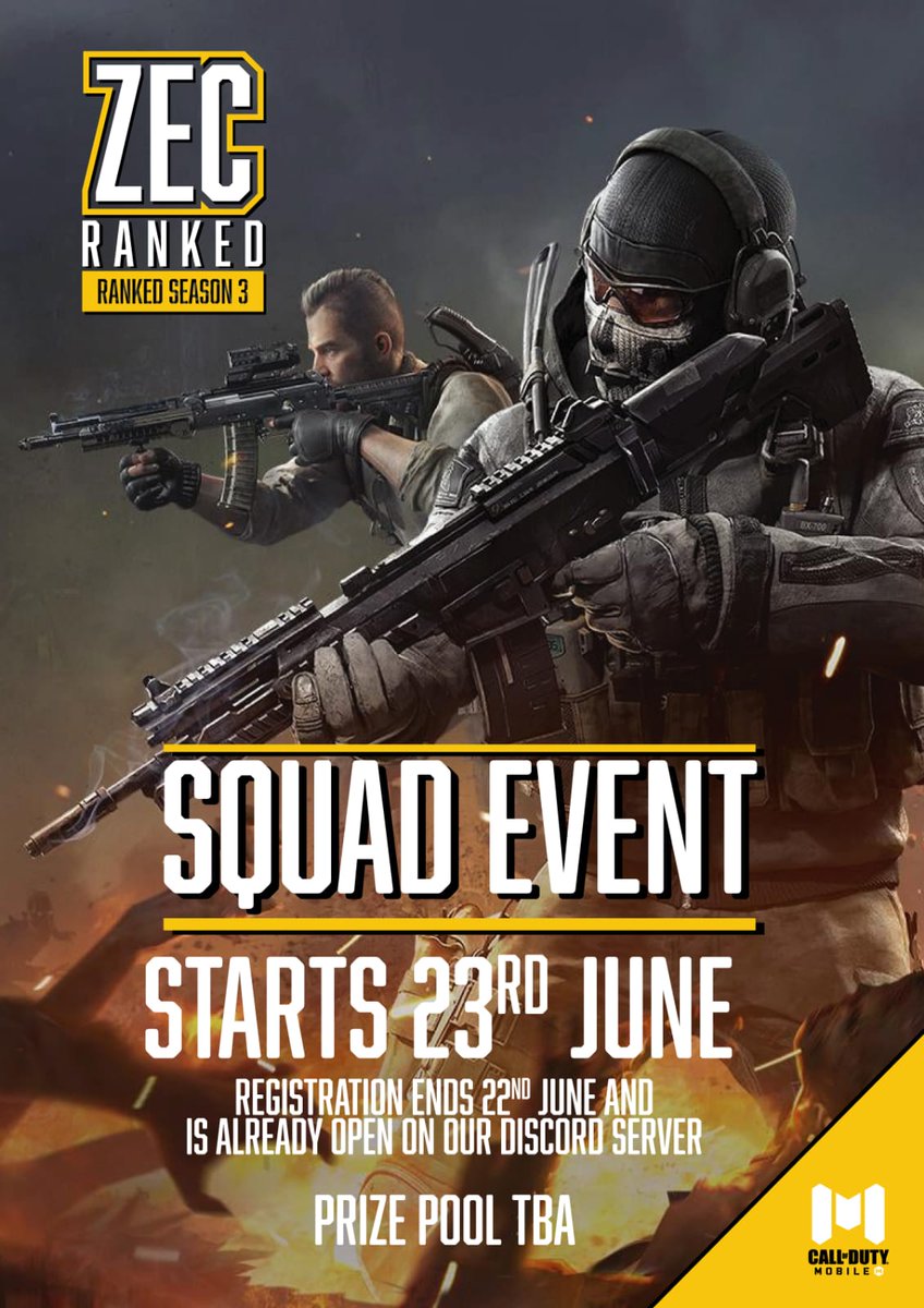 We are back!!🔥🔥🔥

ZEC RANKED LEAGUE SEASON 3 starts on the 23rd of June and registration is currently open!!!

Hurry up and head to our discord server(link in bio) to register!!!