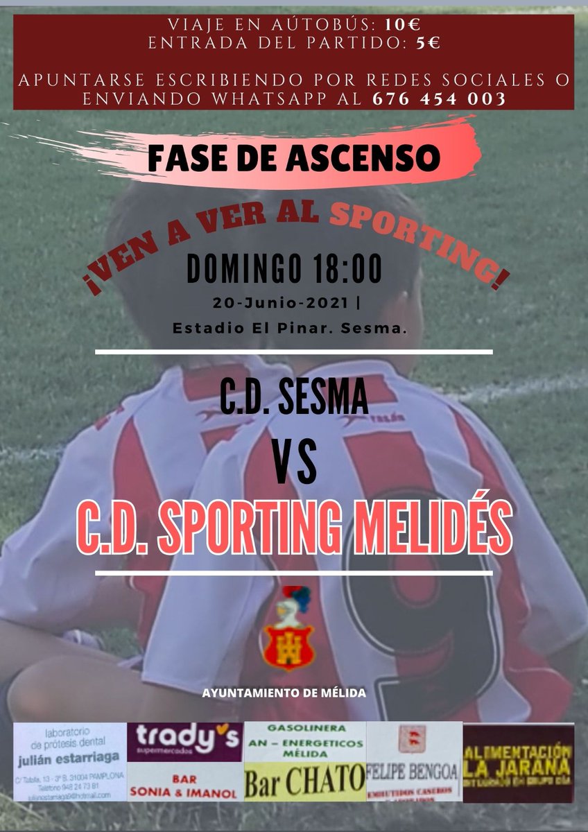 SportingMelides's tweet photo. Este domingo jugamos la ida de una eliminatoria histórica. ¿Nos acompañas? 🔴⚪ https://t.co/4WWHP366fB