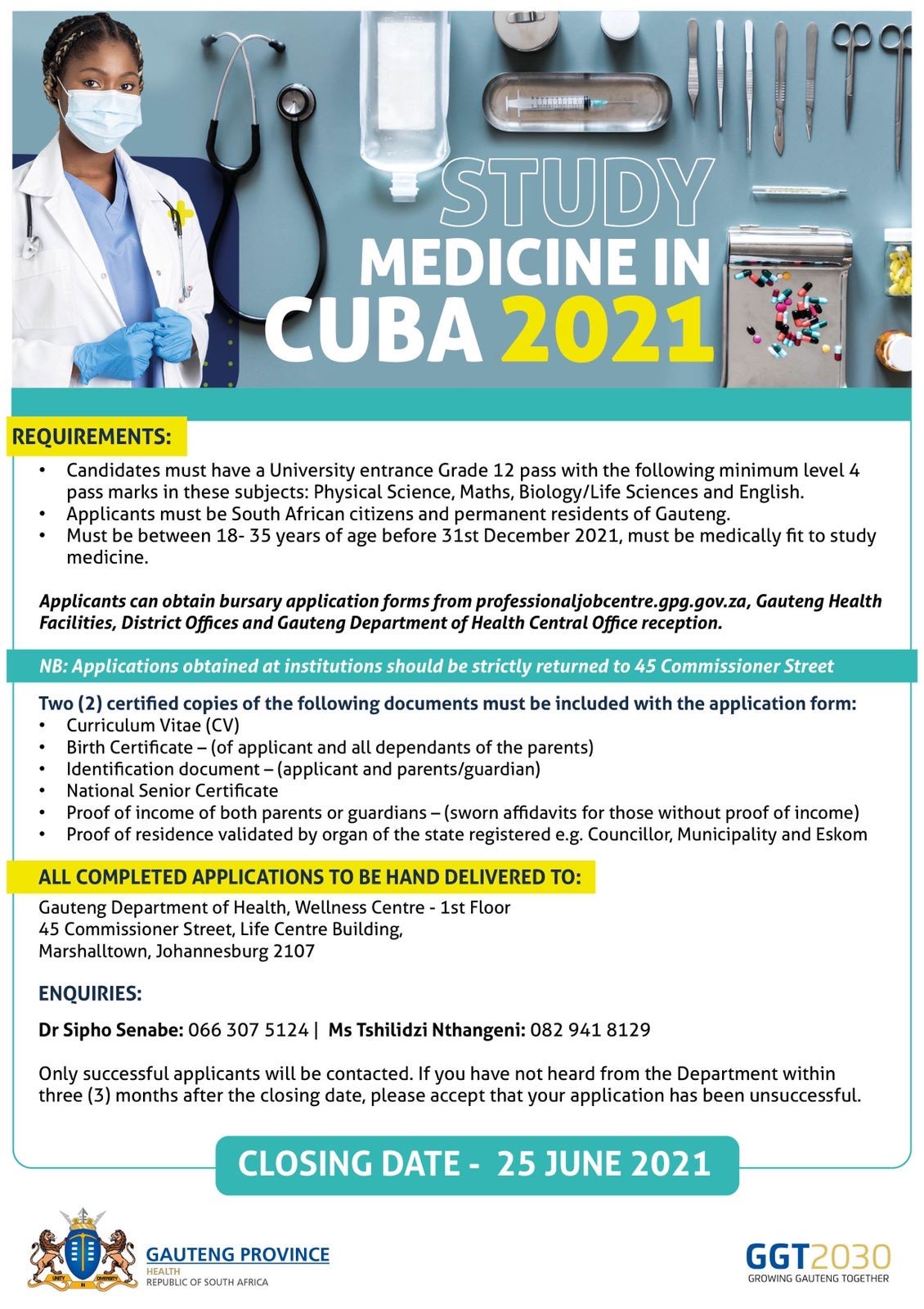 Gauteng E Government On Twitter STUDY MEDICINE IN CUBA Are You An gauteng-e-government-on-twitter-study-medicine-in-cuba-are-you-an