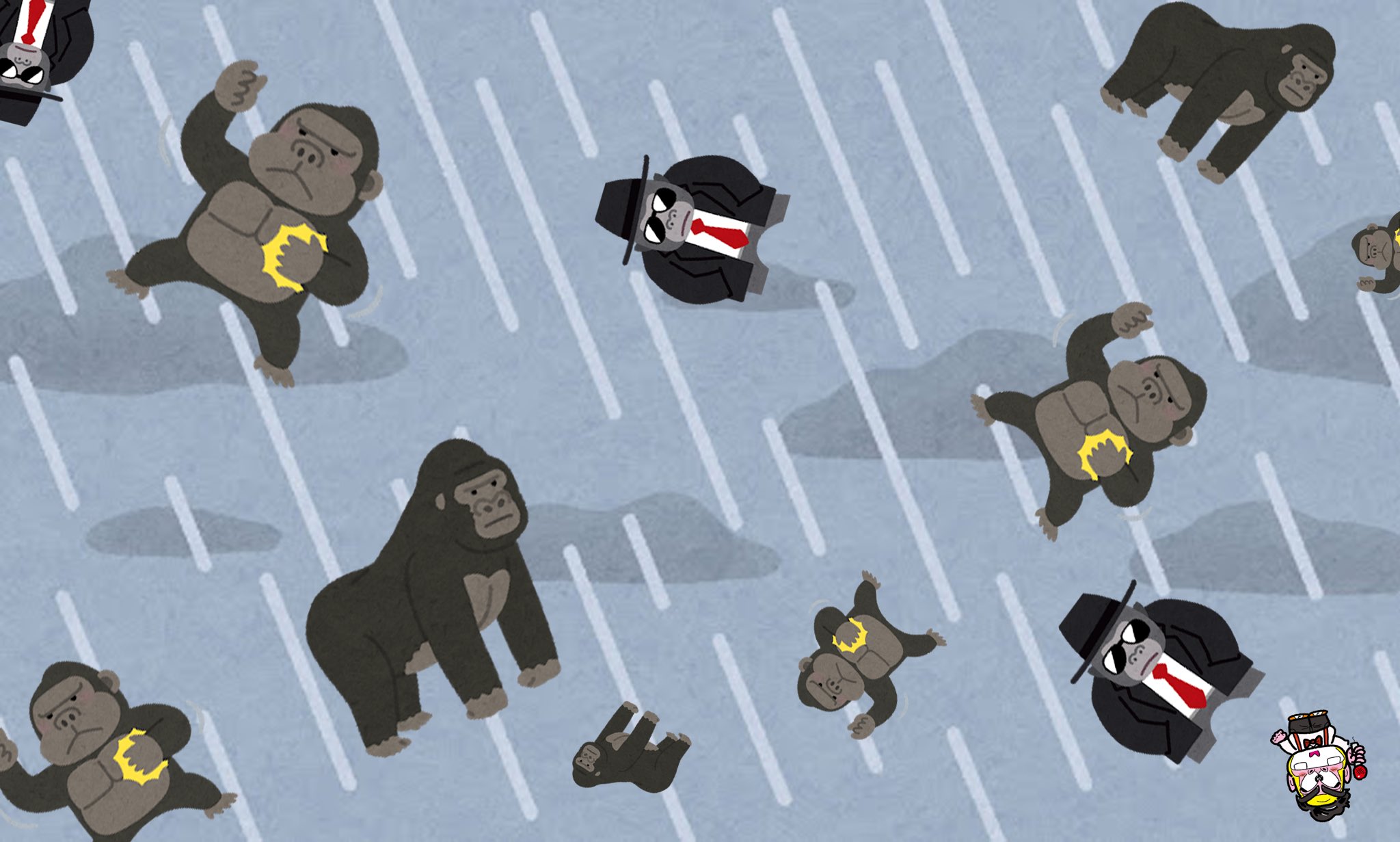 ゴリ山田カバ男 路上ライブの天敵 今日は勘弁してくれよ ゲリラ豪雨 ゴリラ豪雨 ゴリカバくんを探せ T Co T1umg8h0jg Twitter