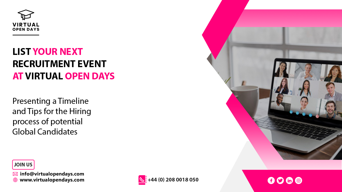 virtual_days's tweet image. For instance, corporations worldwide list their recruitment events at a virtual event listing platform and gain a global pool of potential candidates to complete their hiring processes. 
#virtualeventslisting #VirtualOpenDays #eventlistingsite #eventbranding #eventplanner #events