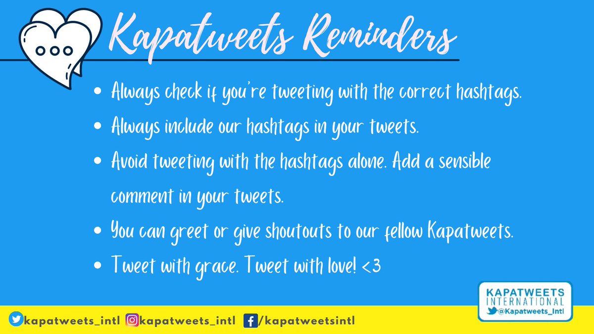 Kapatweets_Intl's tweet photo. Kapatweets, reminders po! 

Samahan Nawa po sa ating pagtu-tweet. 😊

#PureDoctrinesOfChrist 
#BiblicalDoctrinesDay14 https://t.co/kZ6YQPGf9I