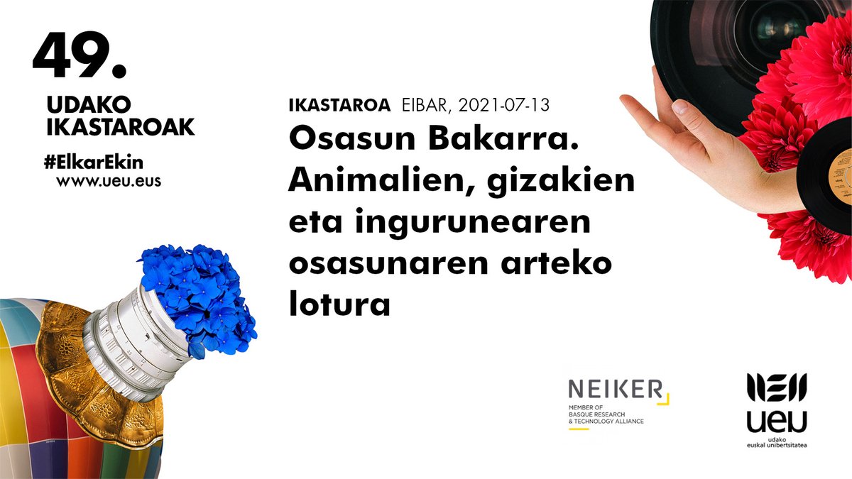 ueu_orokorra's tweet photo. #UI48
"Osasun Bakarra. Animalien, gizakien eta ingurunearen osasunaren arteko lotura"

@neiker_BRTA ekin #ElkarEkin 

🗓️Uztailaren 13a
📍Eibar - Markeskoa Jauregia 

Informazioa--> https://t.co/x8TtLK1R7x
@AitorCM https://t.co/9F3WK0G369