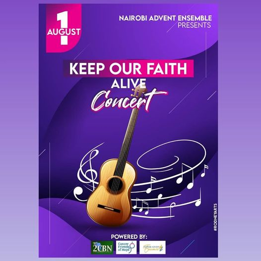 AdventEnsemble's tweet photo. Hi fam 😊
We are having the Keep Our Faith Alive Live Concert on August 1, 2021
We would like you to support us raise funds that will help support 200  Cancer patients living in low settlement areas access NHIF.
Our target is 1.2 Million shillings.
Make your donations via https://t.co/vBdVcBor47