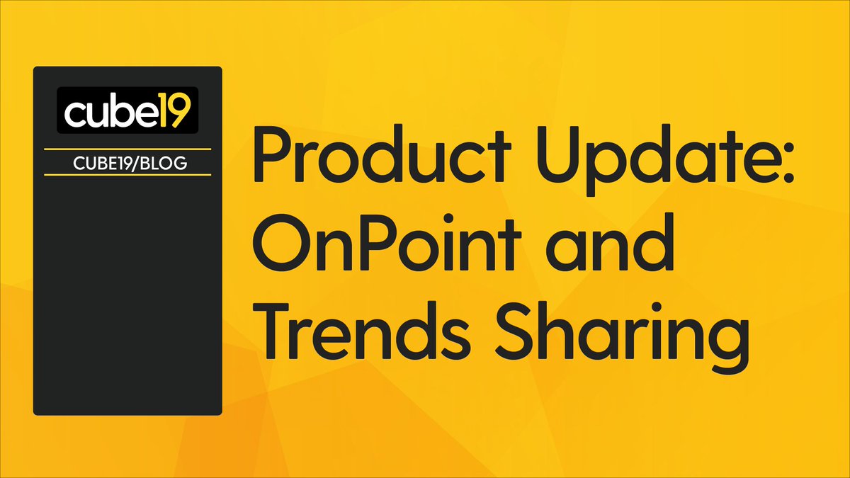 cube19hq's tweet photo. Now, when you use #OnPoint or #Trends you can turn a moment of inspiration or insight into a piece of shared collateral for your business, your team, or your peers with #cube19’s new native sharing features.
Read more on our latest product update here: https://t.co/dMyldAVk4b https://t.co/3iokLawkS9