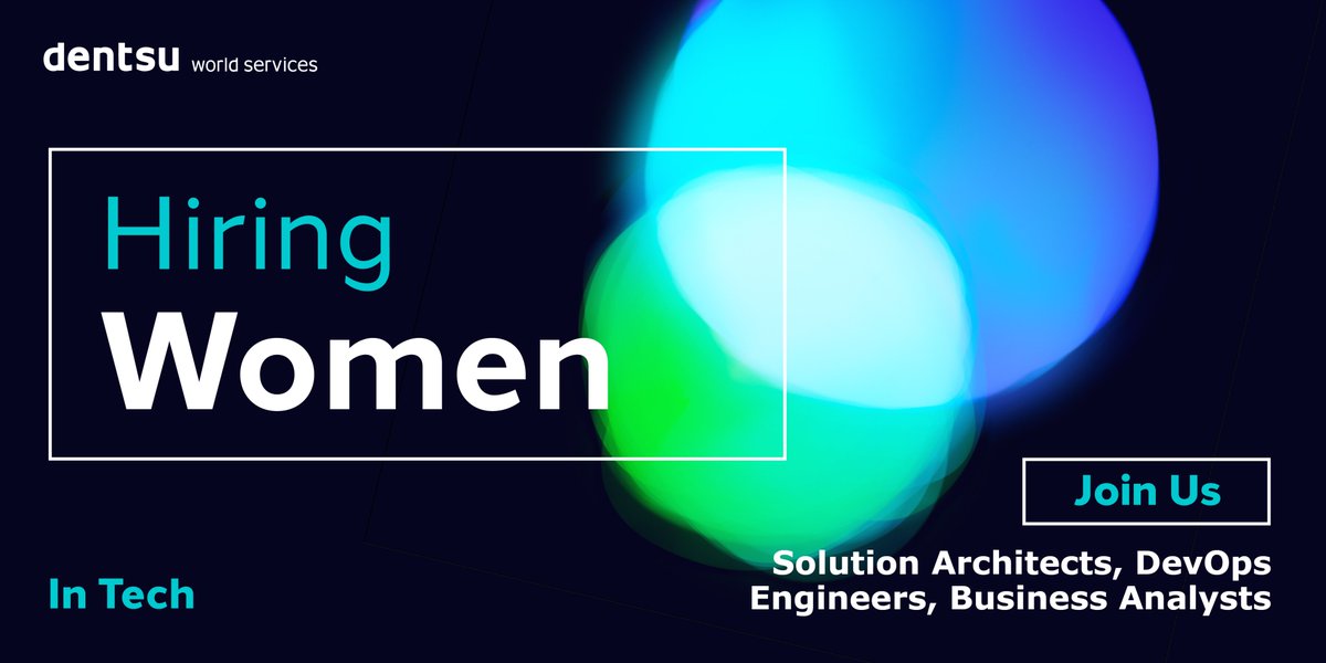 dentsu_world's tweet image. Calling experienced #WomeninTech to explore never-before opportunities at #dentsu. Join us to craft winning transformation stories for the world&apos;s leading brands. Send your resume to Sreenath.Sreekumar@dentsu.com.
 #solutionarchitects #hiring #devOps #WomenInTechnology