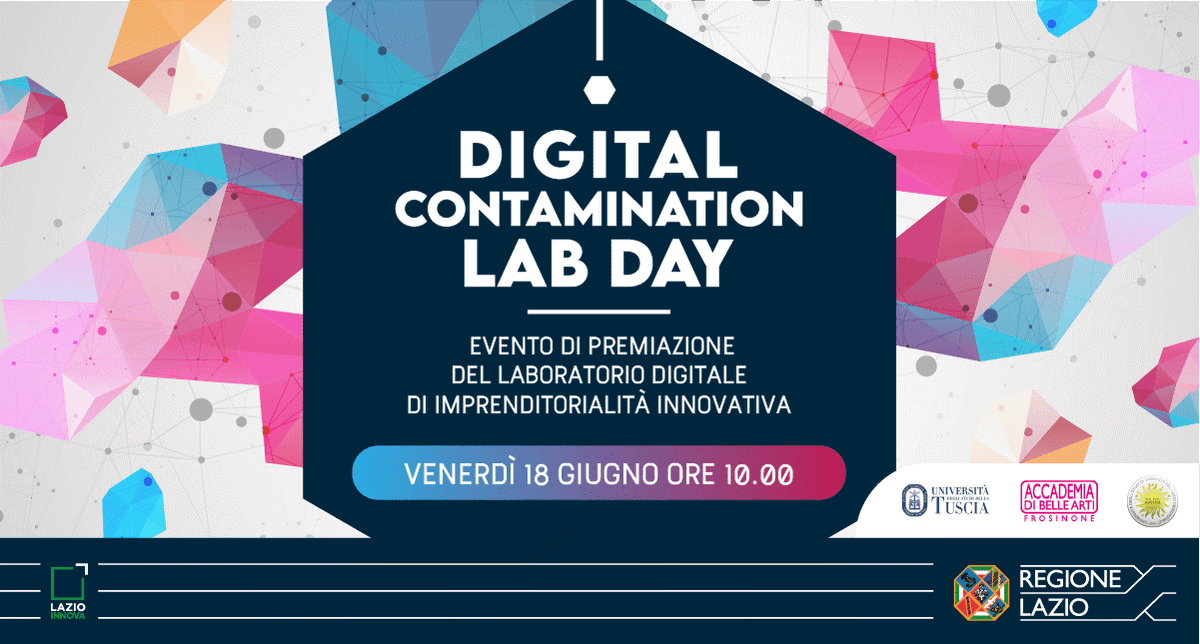 LazioInnova's tweet photo. ๐๏ธ Domani 18 Giugno ore 10.00
Digital Contamination Lab - Pitch Day ed evento finale di premiazione
Il #DCLAB รจ il laboratorio lanciato dalla @RegioneLazio, in collaborazione con diverse universitร , per lo sviluppo di idee e progetti #imprenditoriali #innovativi. https://t.co/YXLi6M1Rk4