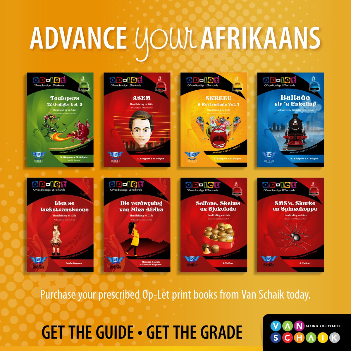 vanschaik1's tweet photo. Seiklo Op-Let Guides are now available at Van Schaik. 🙃Perfect to use in the classroom, group and independent learning, coursework revision, and exam preparation. Contact or visit your nearest Van Schaik store now or buy it here https://t.co/pfBlbHXJts
#acethegrade #GetTheGuide https://t.co/mCtdMDR5Jo