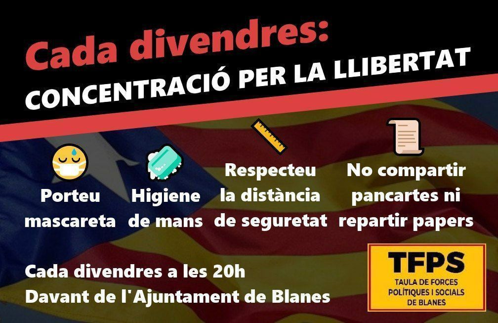 CdrBlanes's tweet photo. Divendres 18/06/2021  us esperem davant de l'Ajuntament de Blanes a les 20h.

Fins que el mandat de l'1 d'octubre es faci efectiu.
Descarrega les cançons d'avui https://t.co/Lzs3TzrMY4