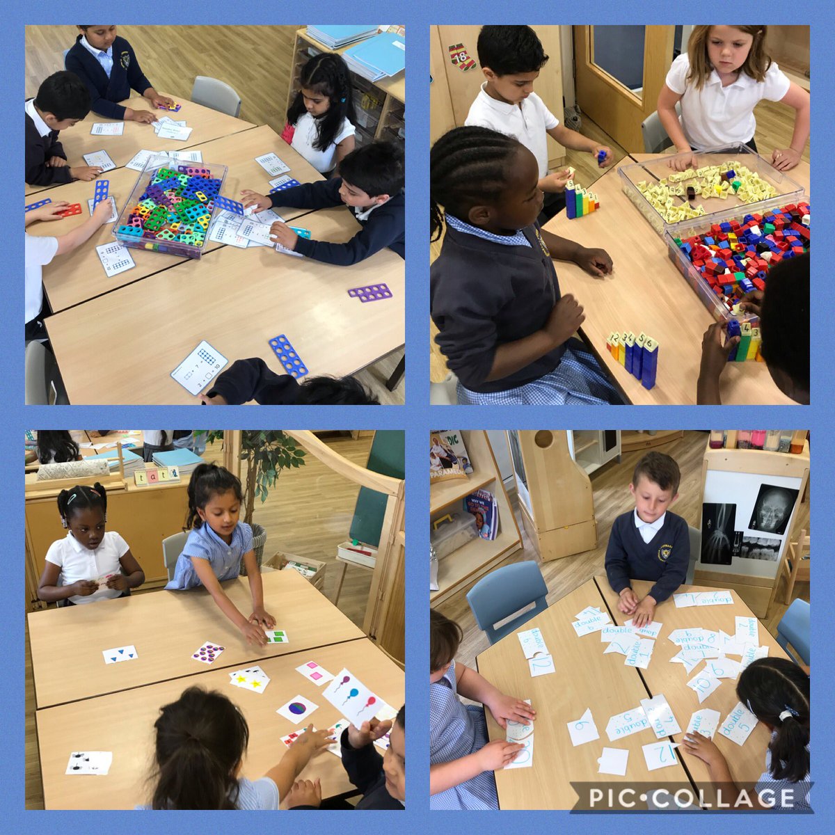 StPaulsBolton's tweet photo. Reception are starting off the day with some maths challenges #morningchallenge #mathematics #doubling #counting #findthemissingnumber #EYFSrocks #Numicon https://t.co/s2bn68BQbq