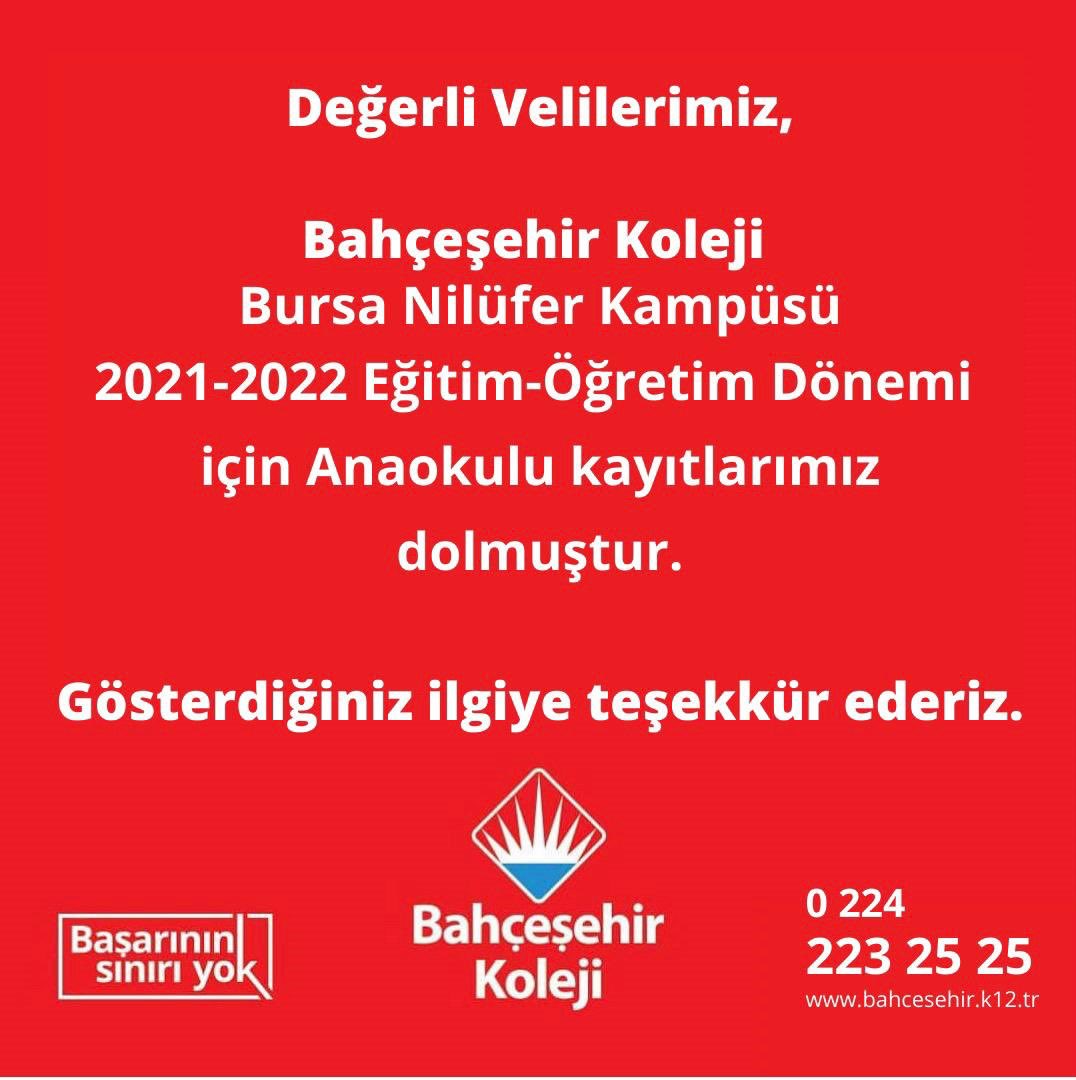 Değerli velilerimiz gösterdiğiniz  ilgiye teşekkür ederiz.🎯
#başarısenintercihin 
#birliktebüyüyoruz 
#bahcesehirniluferkampusacılıyor📢 
#bahcesehirkoleji
