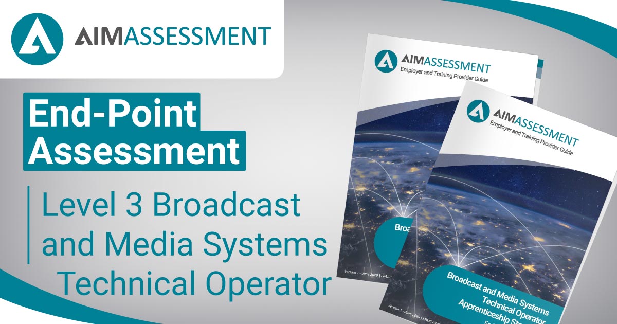 aim_qag's tweet photo. This week the AIM Assessment standard spotlight looks at the Broadcast and Media Systems Technical Operator. The standard supports the delivery of broadcast and communication services and is great for a range of broadcast businesses.
Download your guide at https://t.co/Vu6jMKnTjj https://t.co/OChZQPoT3D