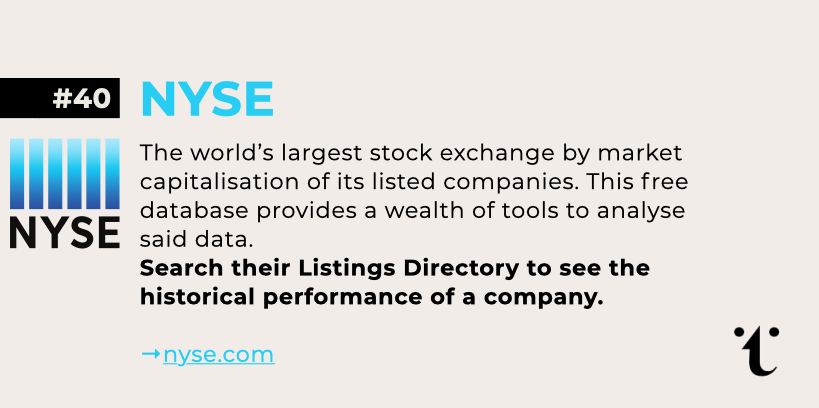 allthecitizens's tweet photo. #40/50 of our daily #OpenSourceToolkit is the @NYSE

Renowned as the world’s largest stock exchange with market capitalisation of its listed companies at US$25.6 trillion (Feb 2021), NYSE also provides a wealth of tools for analysing data contained in it.

https://t.co/Jl0gAXZ5ox https://t.co/MMqBvf8QQJ
