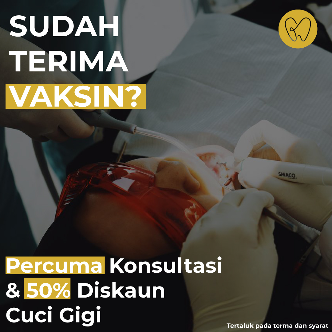 KencanaDental's tweet photo. Hai semua, kami ada promosi khas untuk mereka yang sudah terima vaksin. Potongan sebanyak 50% untuk rawatan scaling atau cuci gigi. Buat janji temu dengan kami segera!

Ikuti ig kami di: https://t.co/W6X06kxaZj https://t.co/iD6A8I3LIC