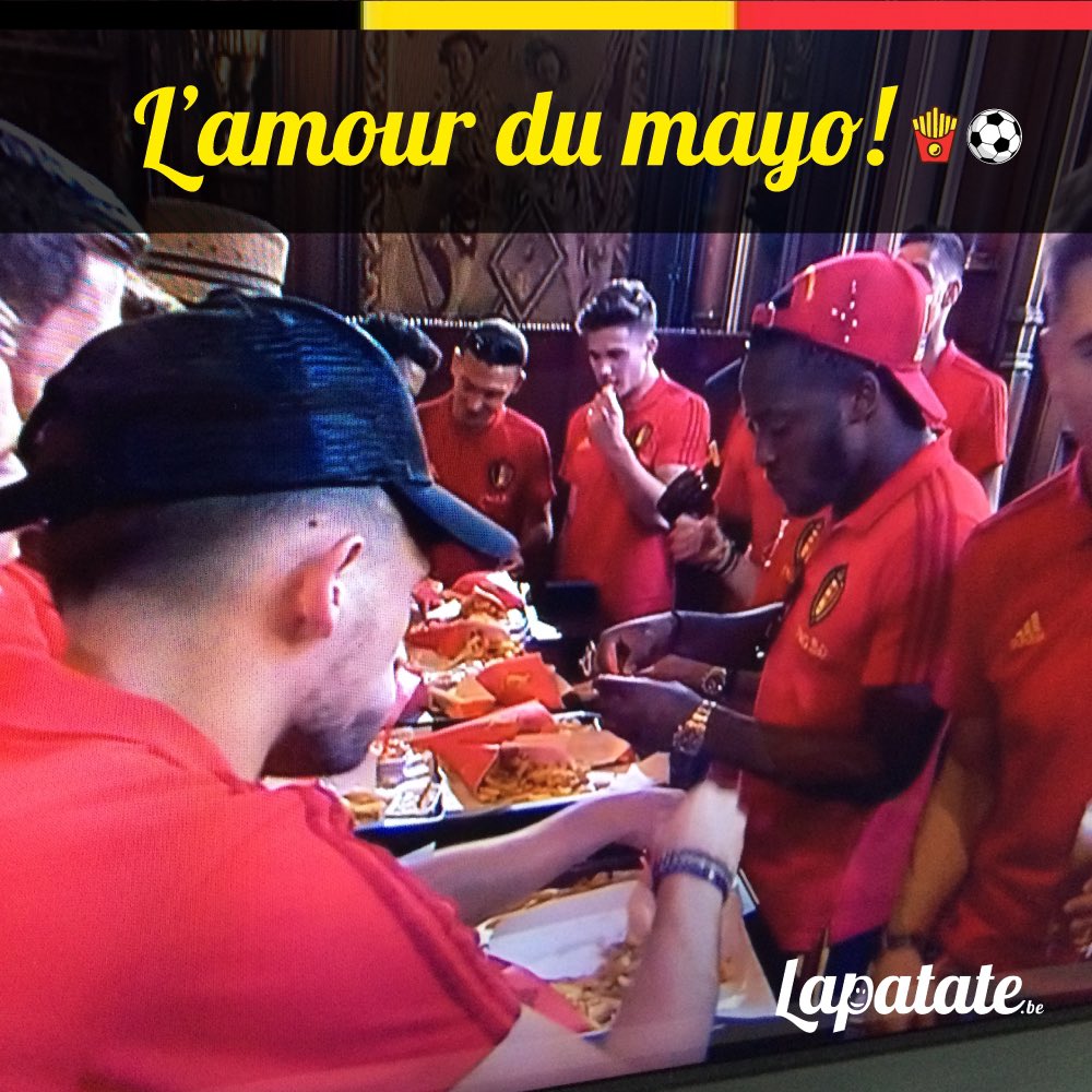 lapatatebelge's tweet photo. We are Fritland! Allez les diables! Ne rentrez pas trop tôt quand même. On vous en garde au chaud! 🍟

#deviltime #belgianreddevils #belgium #fritland #belgitude #belgianbrand https://t.co/44USHmB2lq