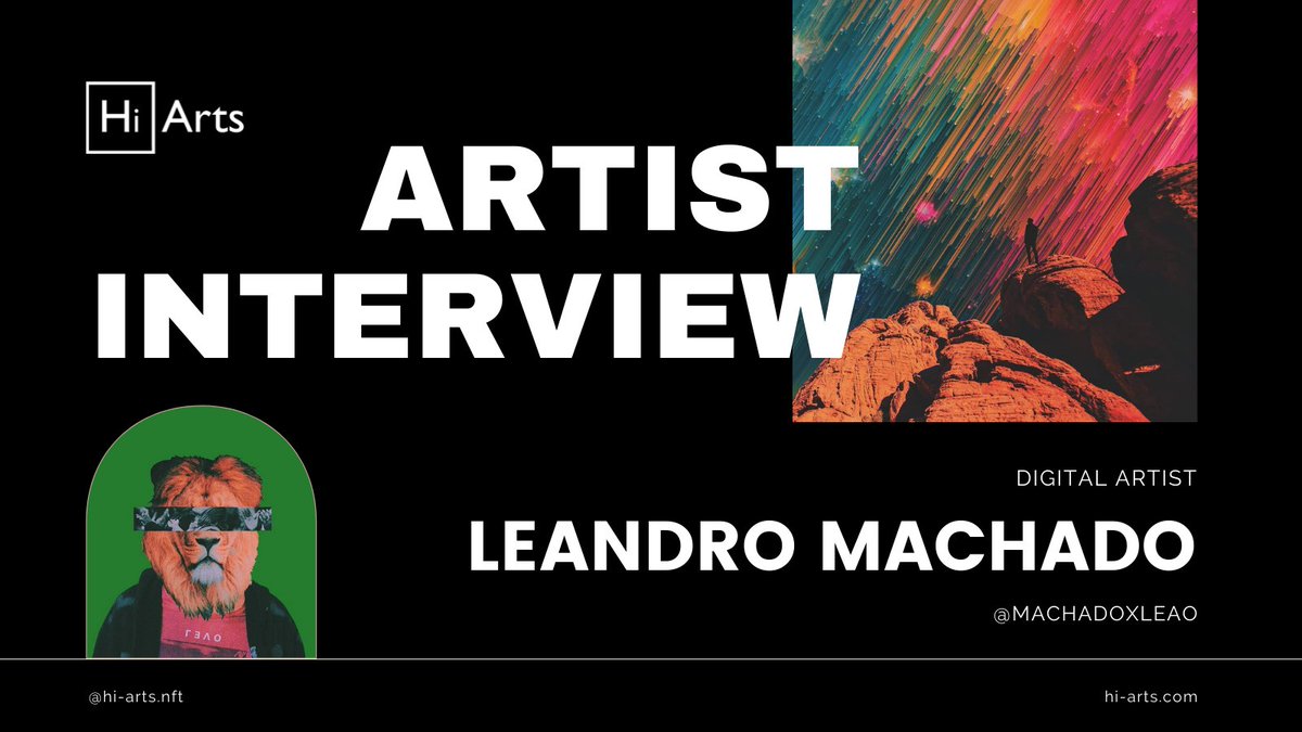 HiArtsNFT's tweet photo. We recently interviewed Brazilian digital collage
artist, Leandro Machado @machadoxleao.🦁

He shared his passion for music and how his #NFT journey has led him to collaborate with some great
musicians.

Read the full interview: https://t.co/JWCWMgxEVC😁

#artistinterview #nftart https://t.co/0vshxQ2tRs