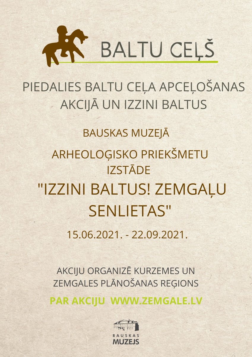 Bauskas muzejs kopīgā Baltu ceļa apceļošanas akcijā
bauskasmuzejs.lv/i?id=9