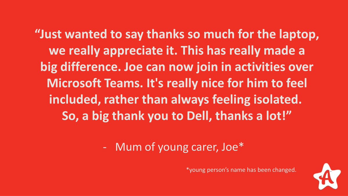 AfCInspireIT's tweet photo. There’s a growing digital divide between those with resources for home learning and those without. With the help of @DellTechUK, Action for Children is supporting those least likely to have access to a laptop for learning from home. https://t.co/0LROnlgt4d