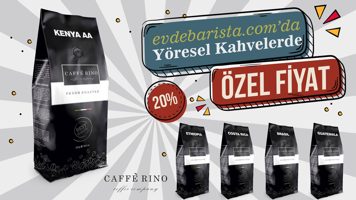 Yöresel kahvelerimizi denediniz mi??? Hangi yörenin sizin damak tadınıza uygun olduğunu öğrenmek için yapmış olduğumuz büyük indirimleri kaçırmayınız. evdebarista.com adresimizi ziyaret et!!!
Çekirdekten fincana olan bu yolculuğumuzda bize katılmak istemez misin😎😎😎😎