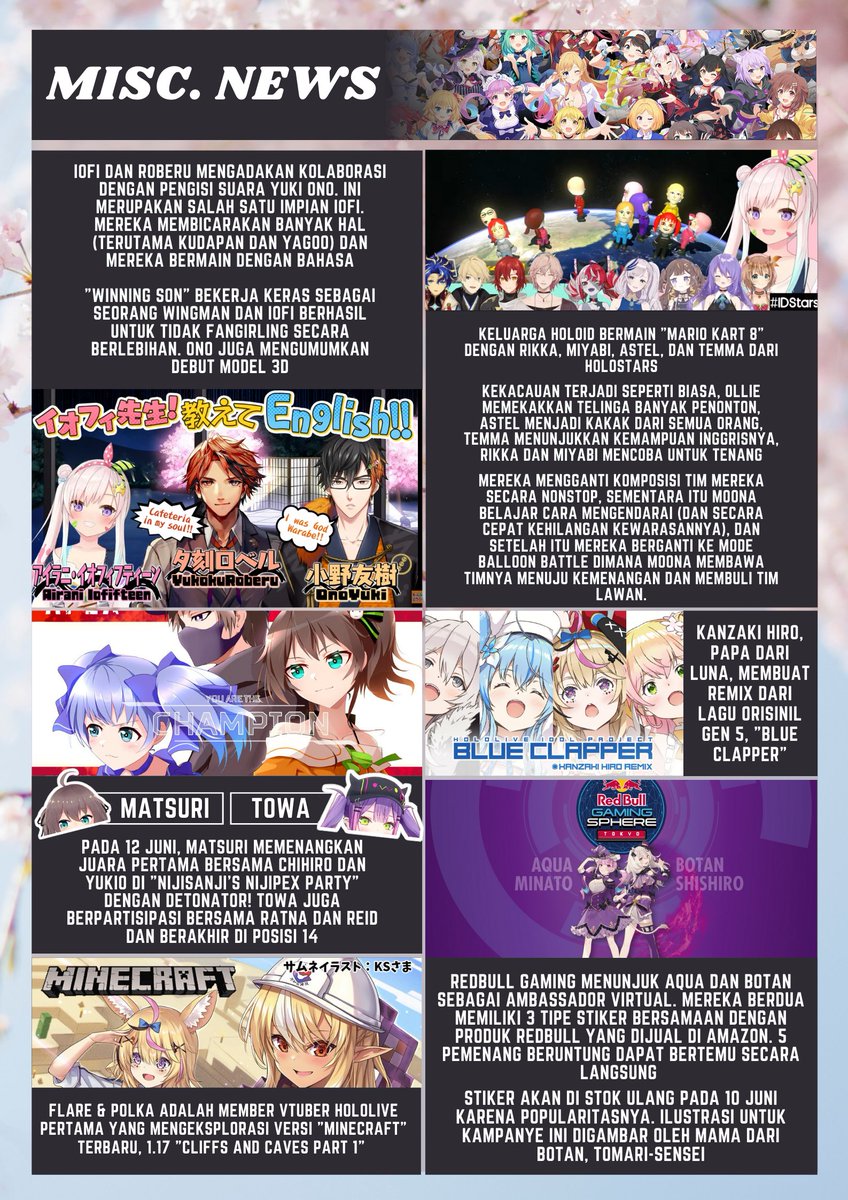 Holonews En Issues Out Every Tuesdays 11pm Jst On Twitter Holonews June 7 June 13 Id Ver Hololive Holostars Hololiveenglish Holoid Holonews 7 7 Https T Co Blglyvhma8 Twitter