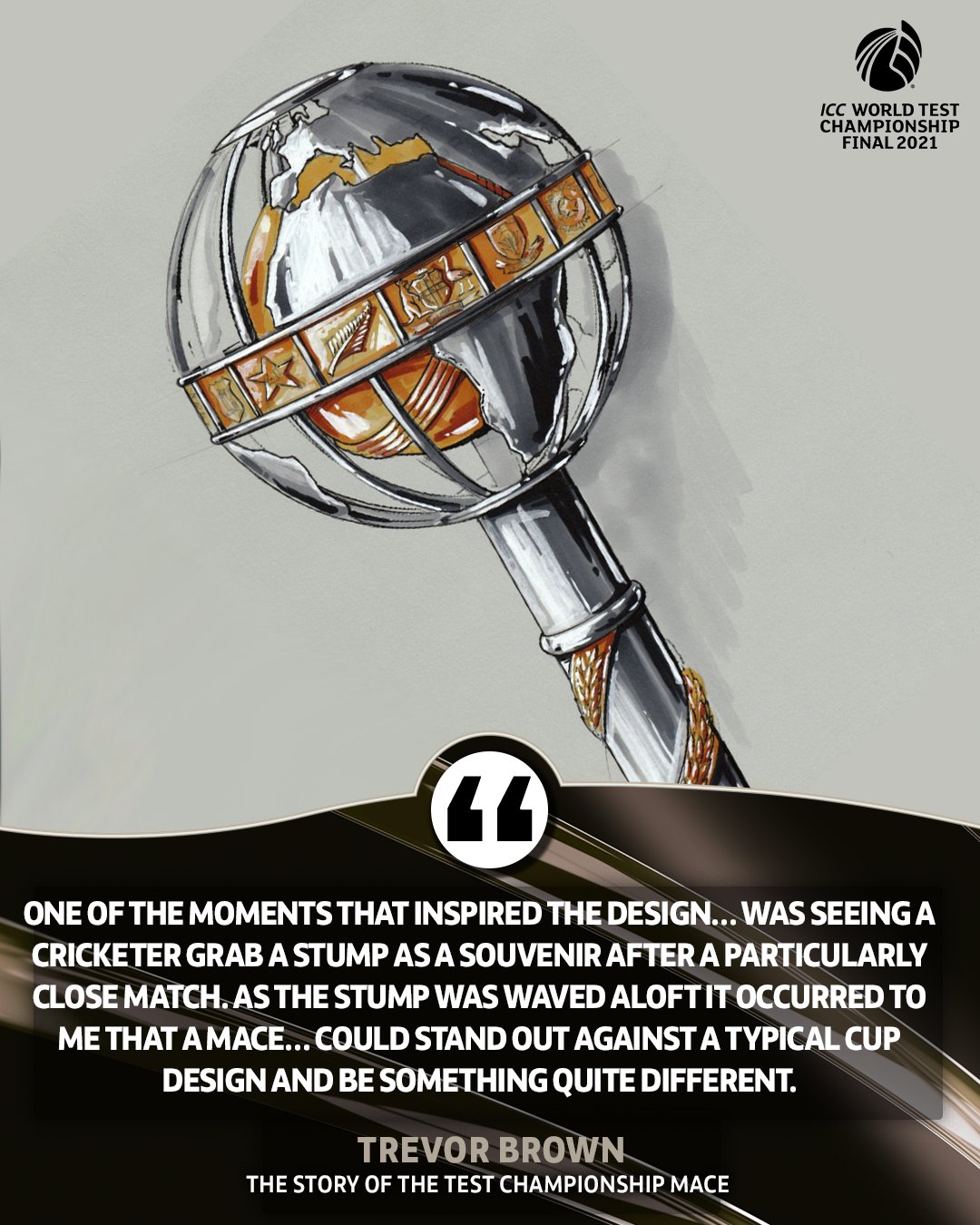 ICC on Twitter "Ever wondered what the inspiration behind the Test Championship mace was? 🤔
