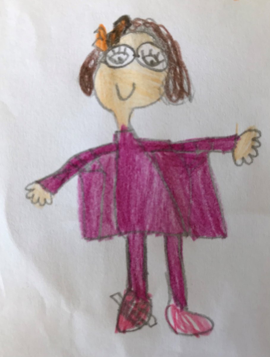 As part of #LDWeek2021 it's #LDArtWeek so here's a  duck by our Julia (almost 4). And here's how her big brother sees her: a pink beacon of joy!

#RareChromo #WolfHirschhorn