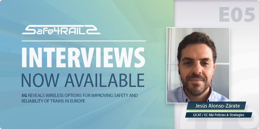 Listen to the brand new episode of the #Safe4RAIL expert interview series with Jesús Alonso-Zárate, deputy director of EC Research and Innovation Policies &amp; Strategies at i2CAT. He examines more closesly the idea of going #wireless on trains🚆
vimeo.com/technikon/sfr2…